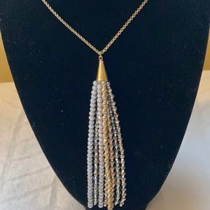 Melrose and Market Beaded Tassel Pendant Necklace